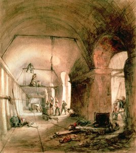 Construction du tunnel de la Tamise, (Tunnel de Rotherhithe), vers 1830